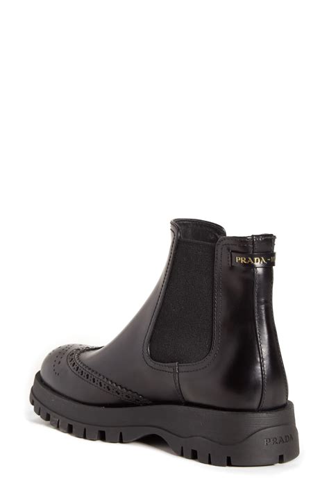 prada men's chelsea boots|Prada lug sole Chelsea boots.